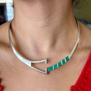 Taxco Handmade Malachite Necklace / Neckring